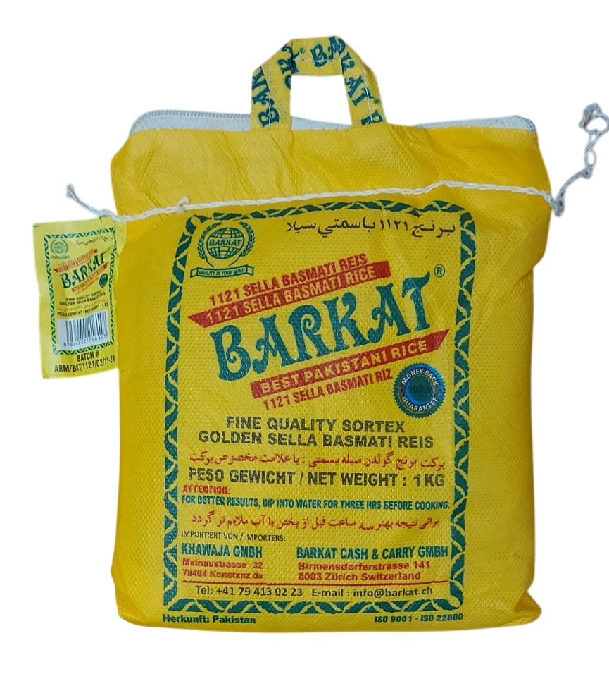 BARKAT 1121 Sella Basmati Rice 20x1Kg