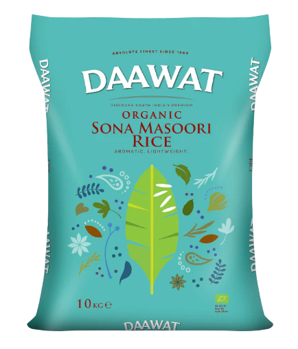 Daawat Organic Sona Masoori Rice 2x10kg
