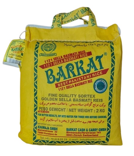 BARKAT 1121 Sella Basmati Rice 10x2Kg