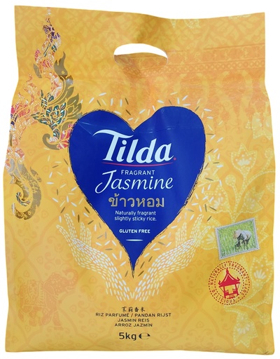 Tilda Jasmine Fragrant Rice (Gluten Free) 5KG 