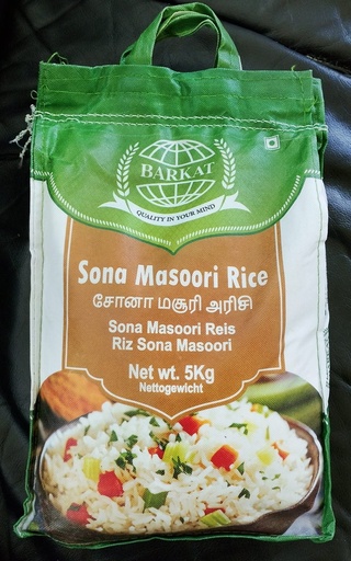 BARKAT SONA MASOORI  RICE / REIS  4x5kg